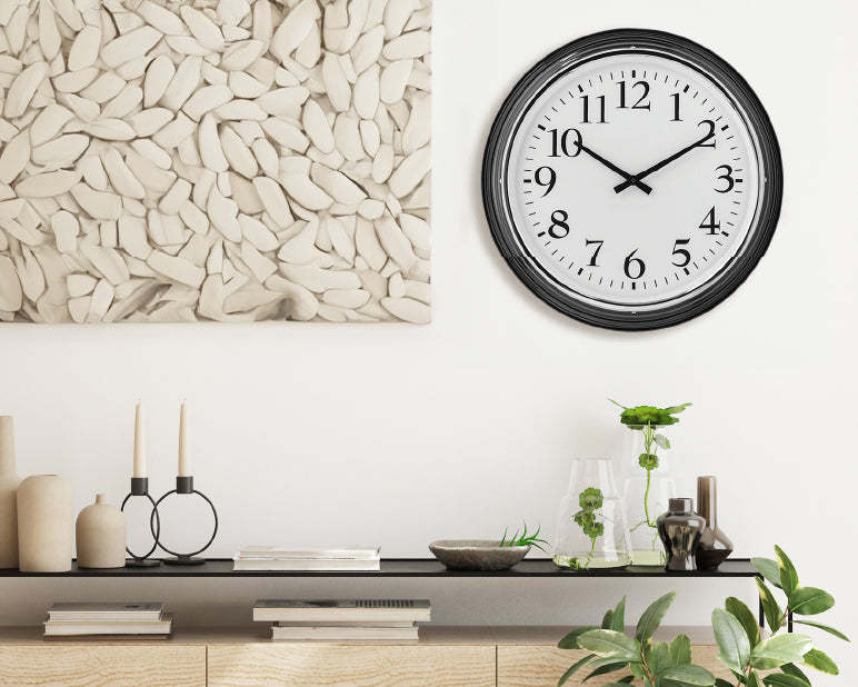 Easy way to rehang a clock after changing the time or batteries